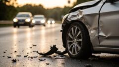 Wypadek o świcie i zatrzymanie w Lubawie